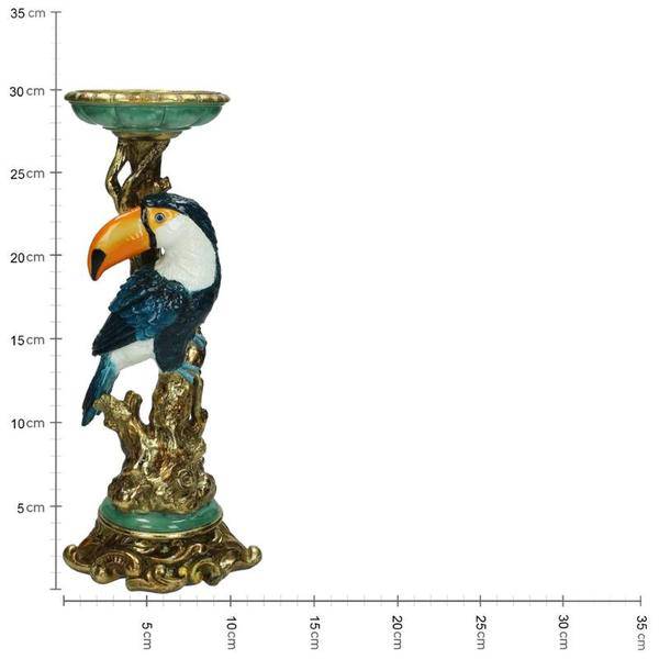 Kerzenständer Tukan – Bunter Kerzenhalter – 30cm – Tropisches Design – Indoor & Outdoor – Plant