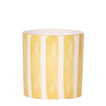 Ziertopf Painted Stripe – Gelb – Ø9cm – Keramiktopf mit Streifenmuster – Pflanzentopf für Zimmerpflanzen, Sukkulenten & Kakteen – Plant