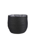 Korb Jorck – Schwarz – Ø26cm – Dekokorb aus Naturmaterial – Plant