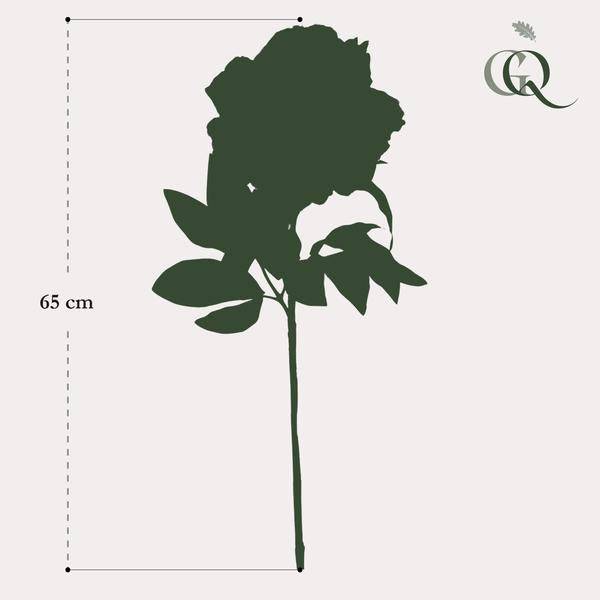 Künstliche Blumenstrauß Pfingstrosen Dunkelrosa – 5 Stück je 65cm – Realistische Kunstblumen – Eleganter Deko Blumenstrauß – Plant