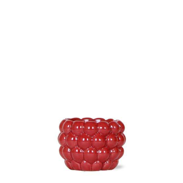 Übertopf Rot Keramik Ø6cm – moderner Pflanztopf für Zimmerpflanzen, Sukkulenten, Kakteen & Kräuter – Plant