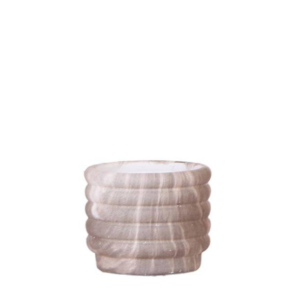 Marmor – Topf Dunkel – Ø6cm – Keramik Blumentopf mit edler Marmoroptik – Mini Dekotopf für kleine Zimmerpflanzen, Sukkulenten & Kakteen – Plant