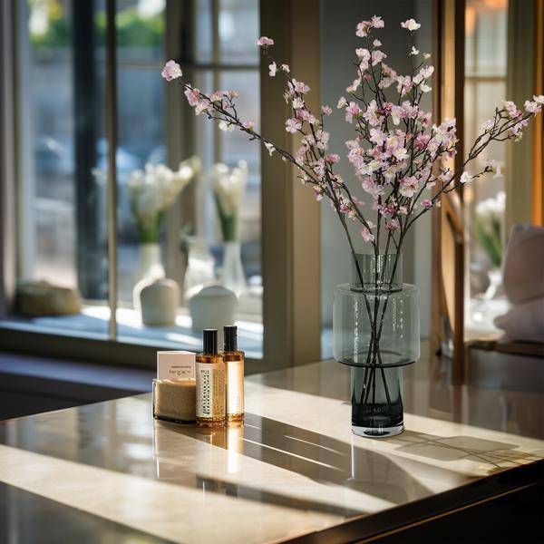Künstliche Japanische Kirschblüten Zweige Rosa 95cm 4er Set Realistische Sakura Kunstblumen Deko Für Vase Wohnzimmer Tischdeko Hochzeit & Event – Plant