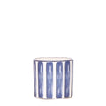 Ziertopf Painted Stripe – Blau – Ø6cm – Keramiktopf mit Streifenmuster – Stilvolles Wohnaccessoire für kleine Zimmerpflanzen, Sukkulenten & Kakteen – Plant