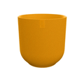 Blumentopf Jazz Rund Bernsteingelb – Ø23cm – Höhe 21cm – moderner Kunststoff – Pflanzkübel – dekorativer Übertopf für Innen – und Außenbereich – Plant