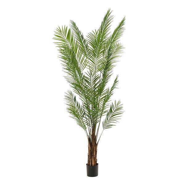 Areca Lutescens Goldpalme – Künstliche Zimmerpflanze – Tropische Palme 240cm – pflegeleichte Dekoration für Wohnzimmer, Büro & Innenräume – Plant