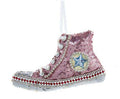 Weihnachtsbaumkugel Rosa Turnschuh – 3D Resin Design – Strahlend weiße Deko Kugel mit detailreichem Sneaker – Motiv – Plant