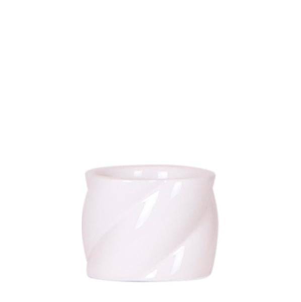 Dekotopf Candy – Weiß – Ø6cm – Keramik Blumentopf in glänzender Optik – Runde Form – Für Mini – Orchideen, Sukkulenten & Zimmerpflanzen – Plant