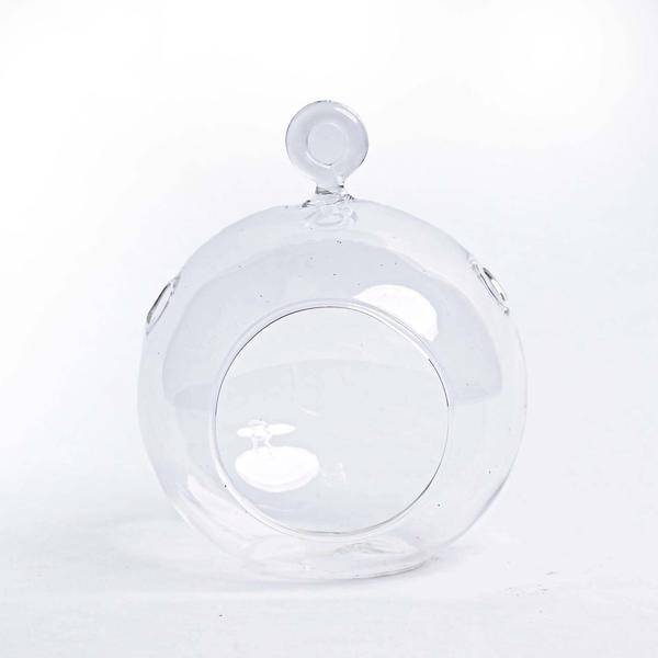 Weihnachtsbaumkugeln aus Glas – 3er – Set – Transparent – Mit Aufhänger – Ø10,5cm – H8cm – Edle Weihnachtsdekoration – Plant