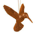 Weihnachtsbaumkugel Amber Hummingbird Glitter – 3D Resin Design – Strahlend weiße Deko Kugel mit funkelndem Kolibri – Motiv – Plant