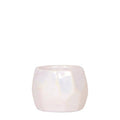 Perlentopf Travertin – Ø6cm – Keramik Blumentopf mit glänzender Oberfläche – Dekotopf für kleine Pflanzen, Sukkulenten & Kräuter – Elegant & modern – Plant