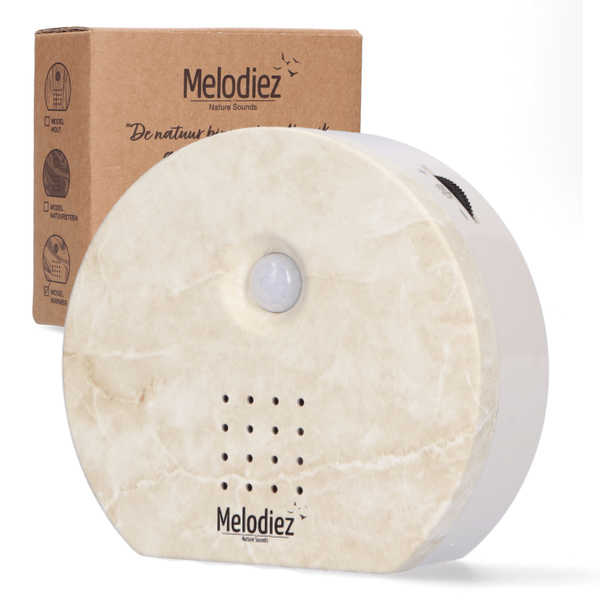 Melodiez Spieluhr Naturstein – Melody Nature Box – Klangbox mit Bewegungsmelder – Vogelgesang, Meeresrauschen & Dschungelklänge – Plant