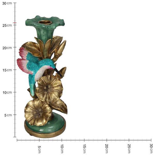 Kerzenständer Kolibri – 26 cm – Detaillierter Kerzenhalter Vogel-Design – Bunte Tischdekoration – Plant