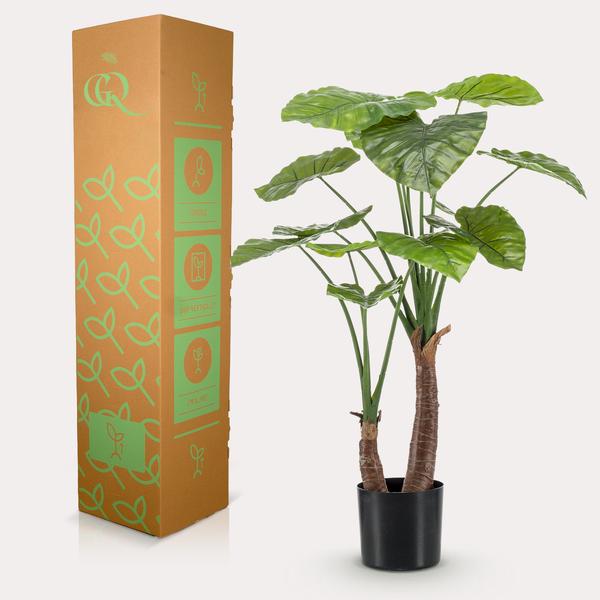 Alocasia – Künstliche Zimmerpflanze – Pfeilblätter – ↕110cm – Tropische Deko für Wohnzimmer, Flur & Wintergarten – Plant