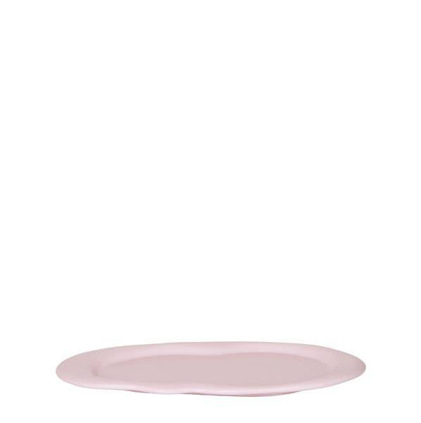Wolkenteller Ovales Tablett Pink – 30x13cm – Dekotablett aus Metall – Modernes Pflanzentablett für Orchideen, Pflanzen & Wohnaccessoires – Plant