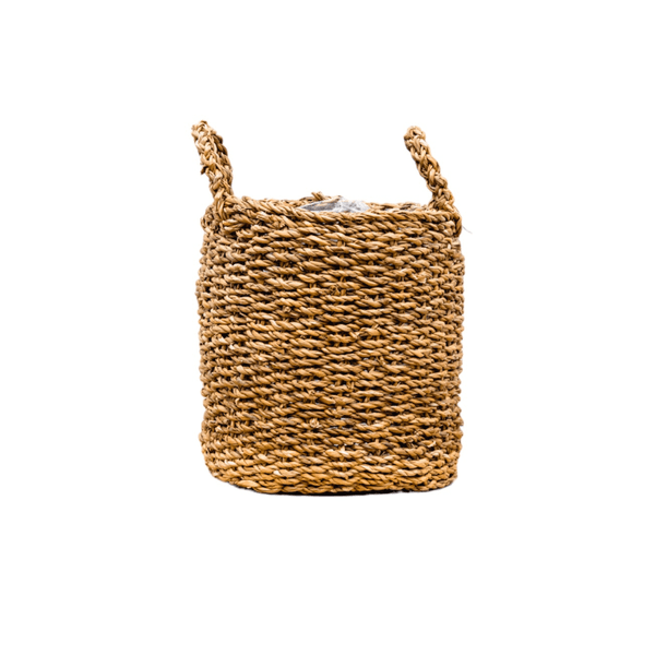 Aufbewahrungskorb Bube – 30cm x 27cm – Dekorativer Korb in natürlicher Optik – Vielseitig einsetzbar für Wohnzimmer, Schlafzimmer & Terrasse – Stilvolle Aufbewahrung & Pflanzübertopf – Plant