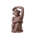 Ornament Dekoskulptur Sitzender Affe – Braun – Handgefertigte Polystone – Figur – 13cm – Dekoration für Zuhause & Pflanzenarrangements – Plant