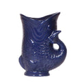 Fisch Topf – Blau – Ø9cm – Keramik Ziertopf in Fisch – Optik – Blumentopf für Sukkulenten, Kakteen & kleine Zimmerpflanzen – Plant