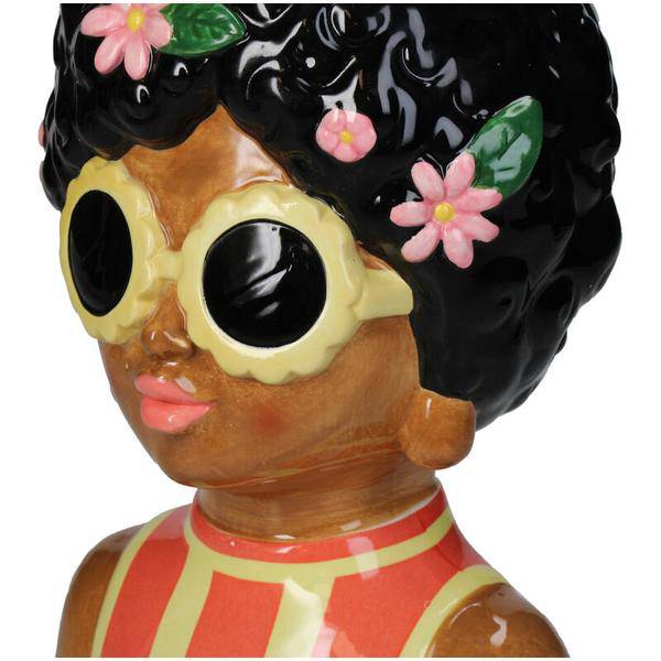 Vase – Jenny – Damenfigur aus Dolomit – 22cm hoch – Skulpturale Dekovase – Künstlerisches Wohnaccessoire – Für Trockenblumen & als Dekoobjekt – Plant