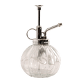 Pflanzensprüher Glas Klar/Silber – Ø8,8cm – ↕15,4cm – 0,25L – Handsprüher mit feinem Sprühnebel – Blumensprüher für Zimmerpflanzen & Orchideen – Plant