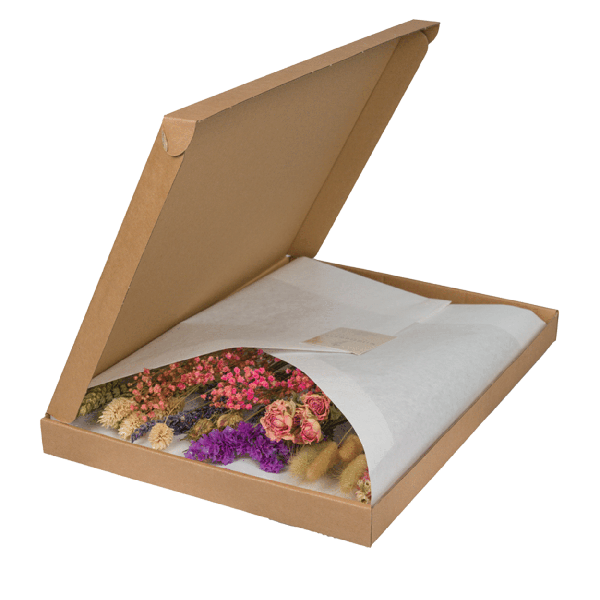Trockenblumen im Briefkasten Rosa – Eleganter getrockneter Blumenstrauß – Sanfte Weiß – , Beige – & Hellrosa – Töne – Pflegefreie Deko – Plant