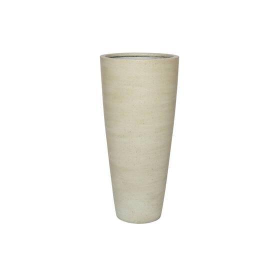 Topf Dax Beige Washed – L – Hoher Pflanzkübel D37cm x H80cm – Zeitlos & modern – Für große Pflanzen – Indoor & Outdoor geeignet – Plant