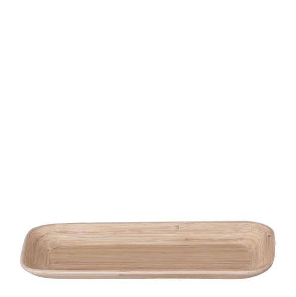 Ovales Tablett aus Bambus – 30cm – Natur – Deko für Pflanzen & Wohnaccessoires – Handlich & stilvoll – Ideal für Blumentöpfe & Pflanzensets – Plant