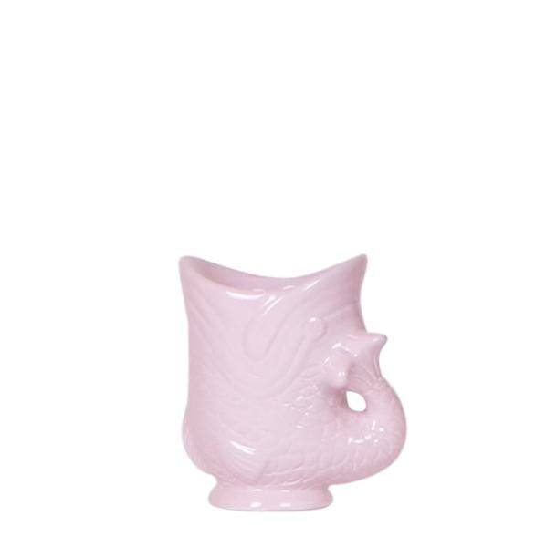 Fisch Topf – Rosa – Ø6cm – Keramik Übertopf in Fischform – Glänzender Blumentopf für kleine Pflanzen & Sukkulenten – Plant