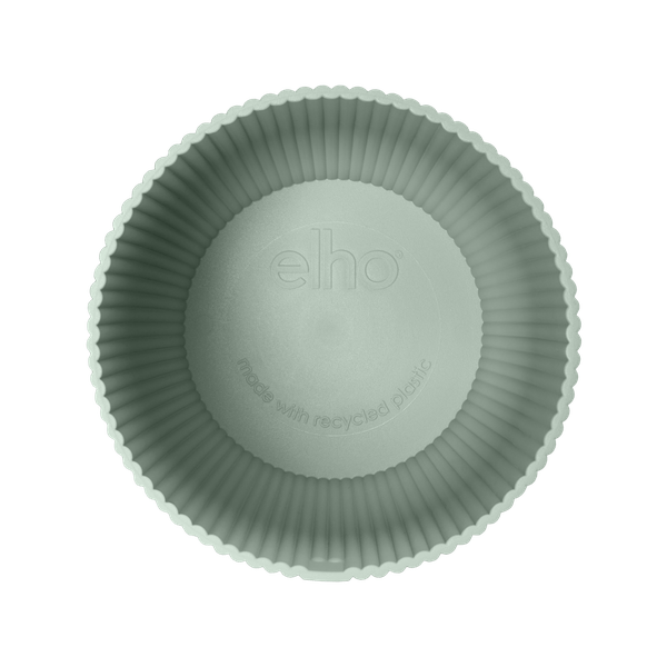 Pflanztopf Vibes Fold – Grün – D14cm x H13cm – Blumentopf mit Rillenstruktur – Mit Wasserablauf – Übertopf für Zimmerpflanzen – Plant