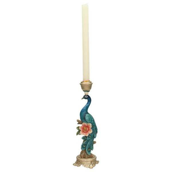 Kerzenständer Peacock Multi – Bunte Dekoration – 29cm Höhe – Eleganter Kerzenhalter für Innen & Außen – Stilvolles Ambiente mit farbenfrohem Design – Plant