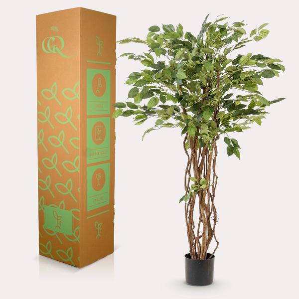 Ficus Liana – Künstliche Zimmerpflanze – ↕140cm – Realistische Stiefmütterchen – Pflanze – Dekoration für Wohnzimmer, Flur & Wintergarten – Plant