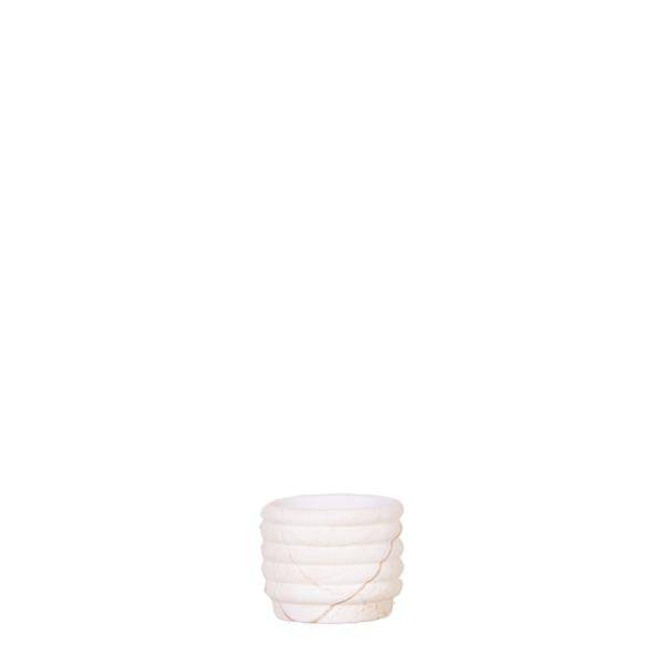 Dekotopf Marmor – Hell – Ø6cm – Eleganter Keramik Blumentopf in Marmoroptik – Zeitloses Design – Für Mini-Pflanzen, Sukkulenten & Kakteen – Plant