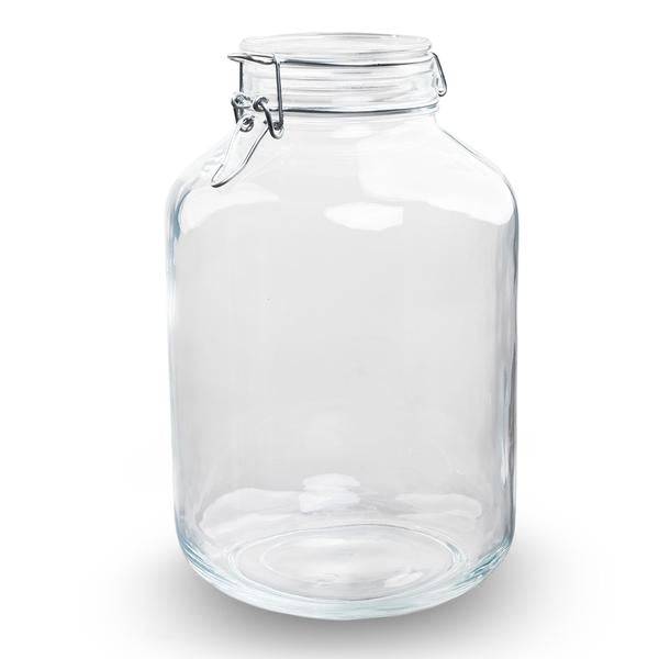 Flaschengarten Glas – Weck – Topf 5L – Ø31cm, Höhe 28cm – Terrarium – Gefäß aus recyceltem Glas – Mit Bügelverschluss – Plant