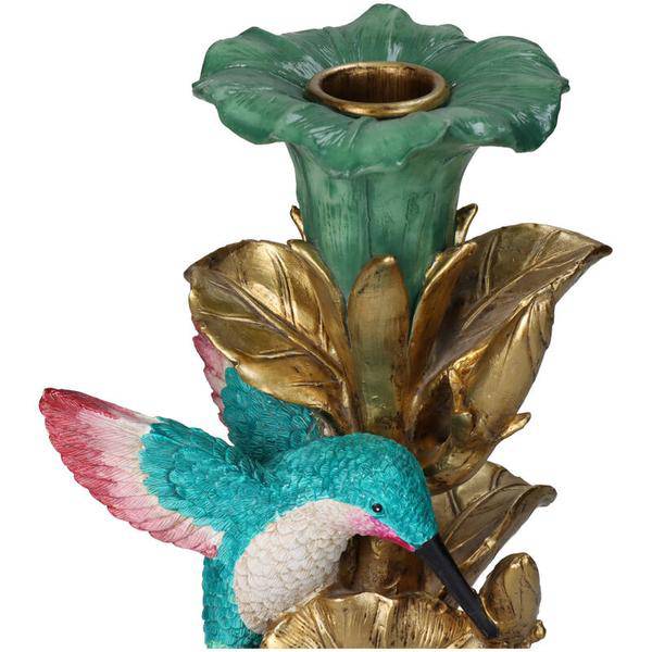 Kerzenständer Kolibri – 26 cm – Detaillierter Kerzenhalter Vogel-Design – Bunte Tischdekoration – Plant