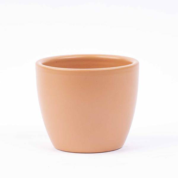 Blumentopf Braun Keramik Terrakotta Ø6cm – moderner Pflanztopf für Zimmerpflanzen, Sukkulenten, Kakteen & Kräuter – Plant