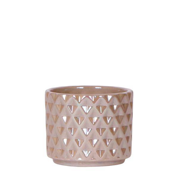 Diamant Perle Dekotopf – Sand – Ø6cm – Keramik Übertopf aus der Colourful Optimism Kollektion – Plant