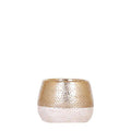 Elite Pflanztopf Gold Ø12cm – glänzender Keramik Übertopf – luxuriöser Blumentopf für Zimmerpflanzen & Kräuter – Topf für Fensterbank, Tisch & Regal – Plant