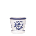 Malaga Topf – Blau – Ø6cm – Blumentopf aus Keramik im mediterranen Stil – Handgefertigte Optik – Plant