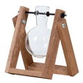 Stecklingsständer mit Glasvase – Hydrokultur Anzuchtstation aus Holz – Glas Vase für Stecklinge & Pflanzenvermehrung – Deko & Geschenkidee – Plant