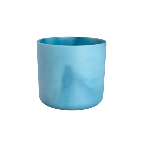 Pflanztopf Ocean Atlantikblau D18xH17 – Nachhaltiger Blumentopf aus Ozean – inspiriertem Recyclingmaterial – Mit Drainageloch – Plant