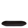Ovales Tablett Schwarz – Ø30cm x 13cm – Metall – Deko – Tablett für Pflanzensets, Orchideen & Wohnaccessoires – Stilvoller Pflanzenuntersetzer – Plant