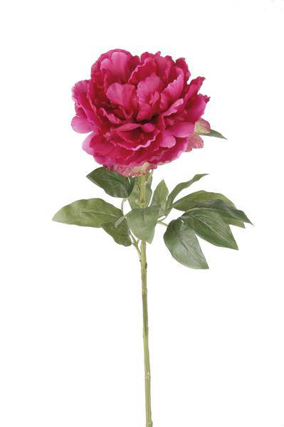 Künstliche Blumenstrauß Pfingstrosen Dunkelrosa – 5 Stück je 65cm – Realistische Kunstblumen – Eleganter Deko Blumenstrauß – Plant
