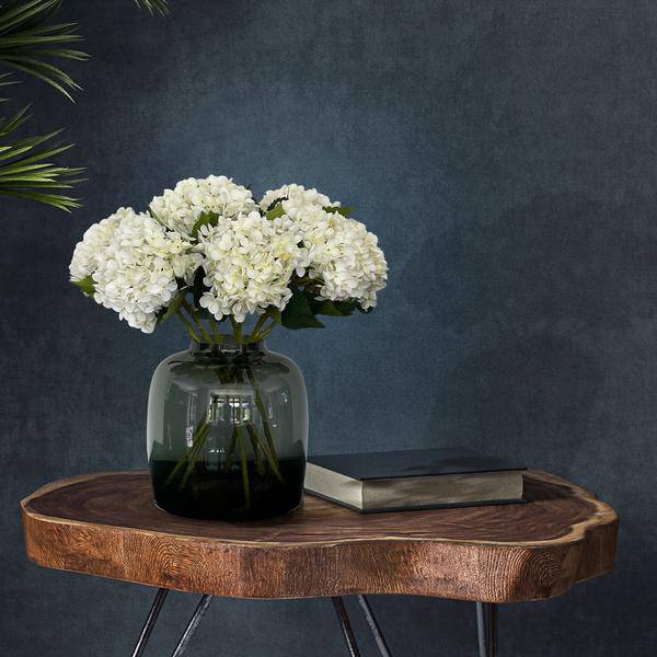 Künstliche Hortensien – Weiß – 52cm – 8er – Set – Realistische Kunstblumen – Blumenstrauß Deko – Dauerhaft & Pflegeleicht – Plant