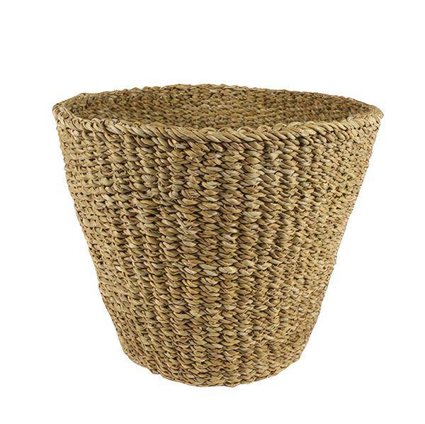 Korb – Jip Natur – XL – H31cm B37cm – Blumentopf aus Seegras – Handgefertigt – Nachhaltig – Dekokorb in Hellbraun – Plant