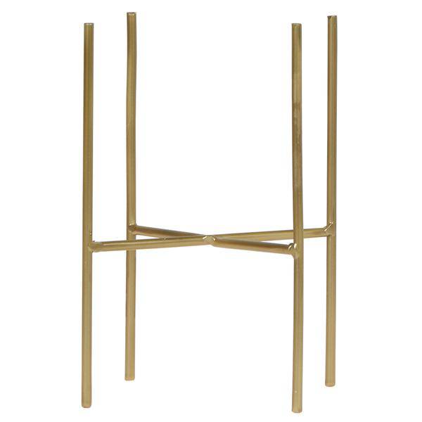 Goldener Metall – Pflanzenständer Ø12cm – Moderner Pflanzenhalter – Verstellbare Erhöhung 7,5cm/11cm – Edle Deko für Zimmerpflanzen – Plant