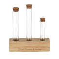 Trockenblumenständer aus Holz – Tube M – 15x4x17,5cm – Halter für Trockenblumen & Kräuterarrangements – Plant