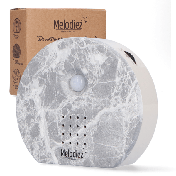 Melodiez Spieluhr – Marmor – Melody Nature Box mit Bewegungssensor – Vogelgezwitscher, Meeresrauschen & Dschungelklänge – Plant