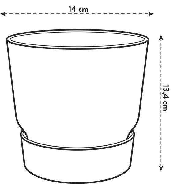 Topf Greenville Rund Grün – Ø14cm x H13cm – Moderner Pflanztopf für Zimmerpflanzen & Outdoor – Nachhaltig & dekorativ – Plant