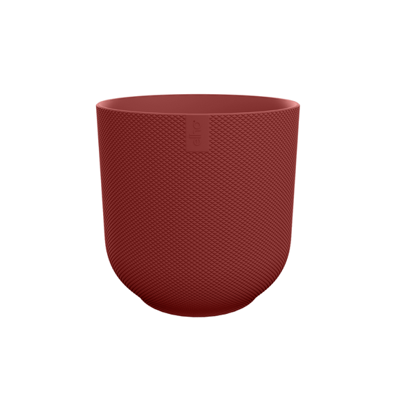 Jazz Pflanztopf Rot – D14 x H13 – Blumentopf für Innen & Außen – Eleganter runder Pflanzkübel aus Kunststoff – Übertopf für Zimmer – Plant