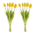 Tulpenstrauß Gelb – 10 Kunsttulpen – 42cm – Real Touch – Fröhliche & langlebige Wohnraumdekoration – Plant
